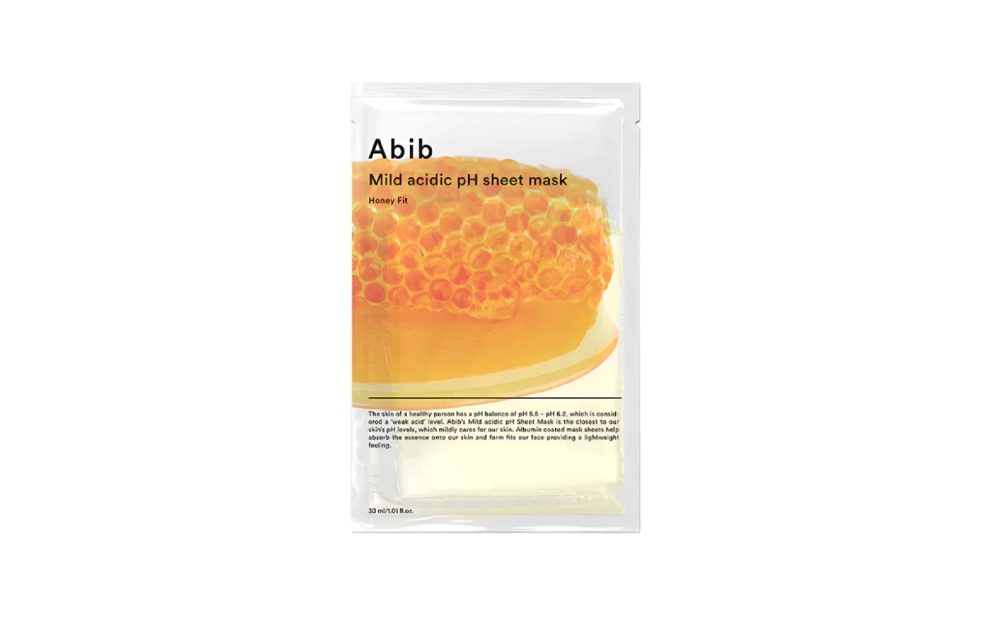 Mild Acidic Ph Sheet Mask Honey Fit 1p x 30ml