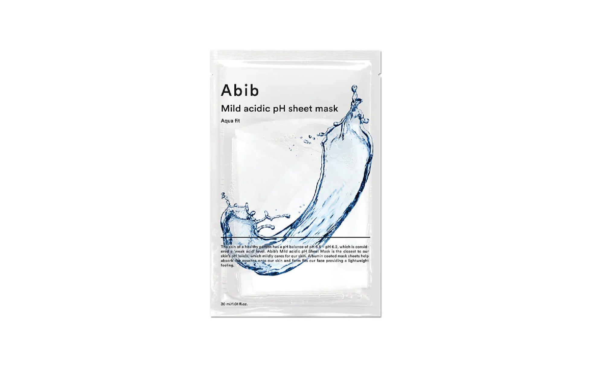 Mild Acidic Ph Sheet Mask Aqua Fit 1p x 30ml