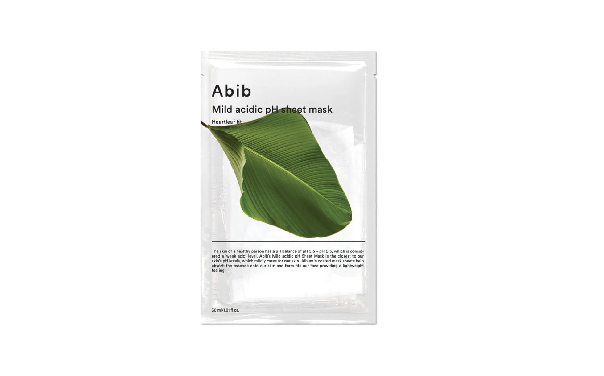 Mild Acidic Ph Sheet Mask Heartleaf Fit 1p x 30ml